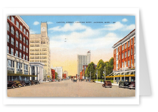 Jackson, Mississippi, Cpaitol Street looking West