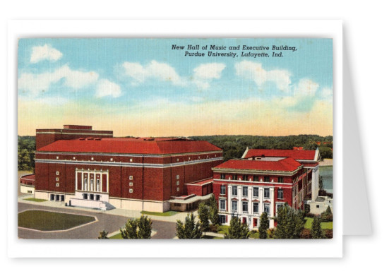 Lafayette, Indiana, new Hall of Music and Executive Building, Purdue Univeristy