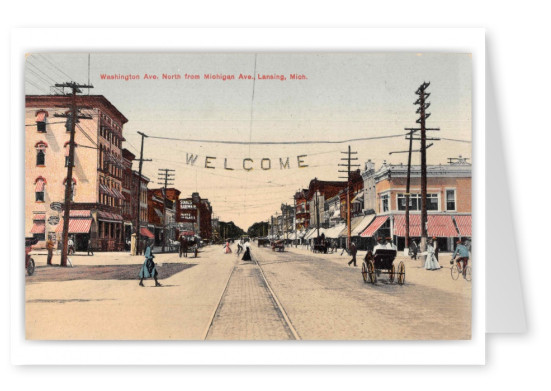 Lansing Michigan Washington Avenue Looking North