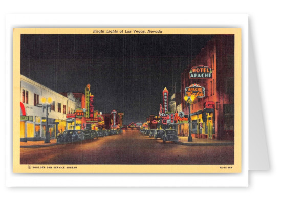 Las Vegas Nevada Fremont Street Hotel Apache at Night