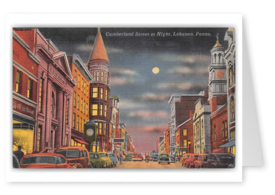 Lebanon, Pennsylvania, Cumberland Street at night