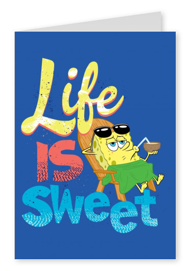 Life is Sweet - Spongebob having a cocktail