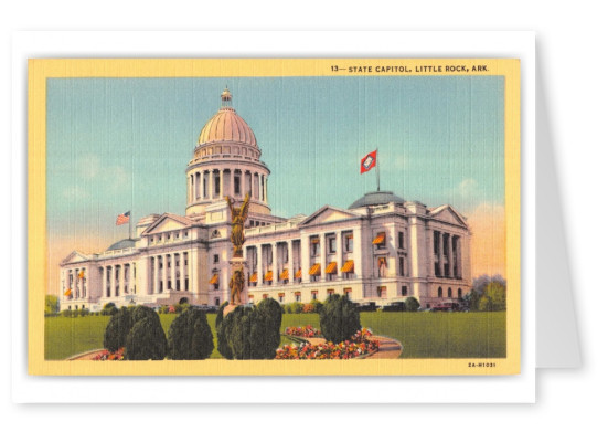 Little Rock Arkansas State Capitol Vintage Grusskarten Echte Postkarten Online Versenden