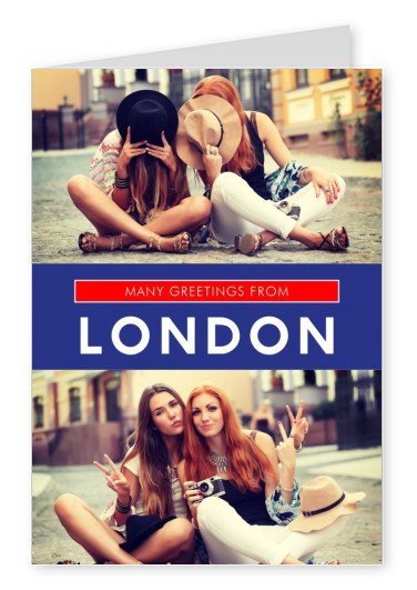 London Urlaubsgrüße klassisch auf weißem Grund
