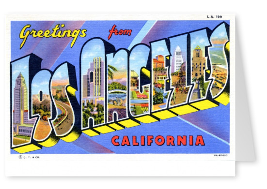 Curt Teich Postcard Archives Collection greetings from Los Angeles
