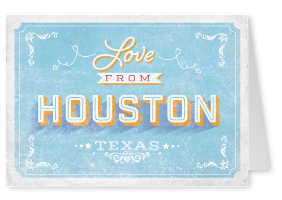 Vintag Postkarte Houston, Texas