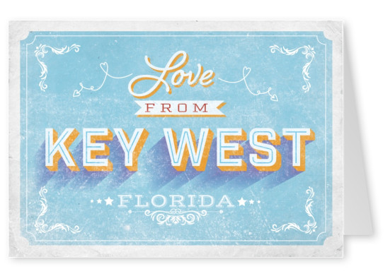 Vintage Postkarte Key West, Florida