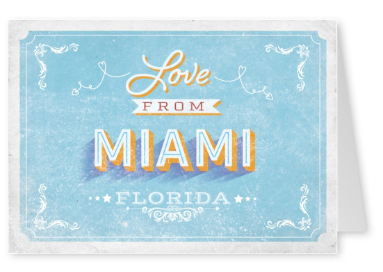 Vintage Postkarte Miami, Florida