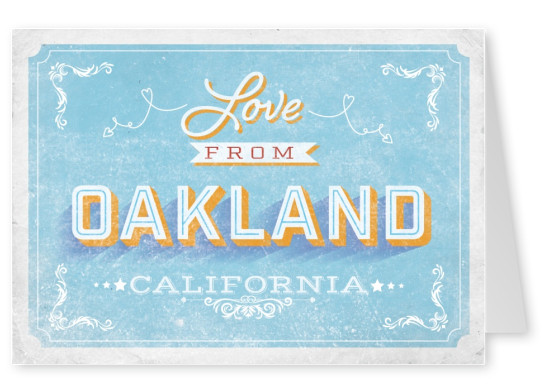 Vintage Postkarte Oakland Californien