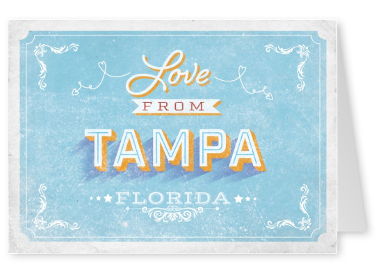Vintagr Postkarte Tampa, Florida
