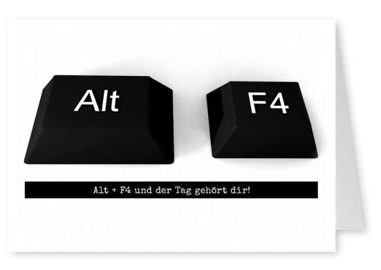 Tastenkombination alt + F4 shortcut auf Computertatstatur–mypostcard