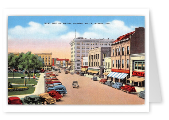 Marion, Indiana, West Side of Square looking south