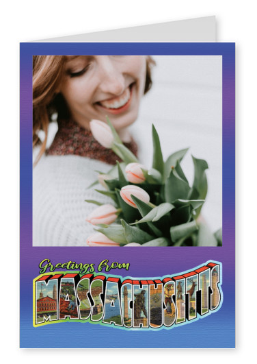 Postkarte greetings from Massachusetts