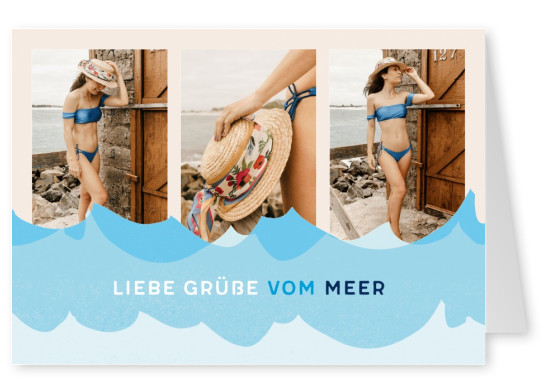 dottiandmiles Postkarte Liebe Grüße vom Meer