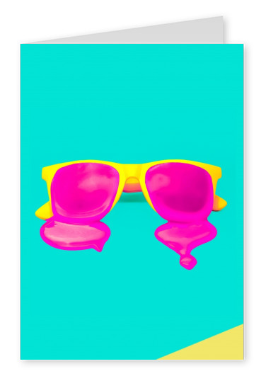 Kubistika schmelzende Sonnenbrille in neonfarben