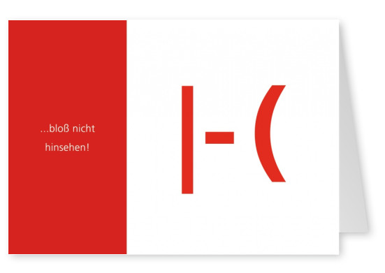Meridian Design Emoticon bloß nicht hinsehen