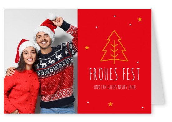 Frohes Fest Meridian Design rot classic