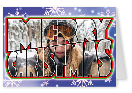 Large Letter Postcard Site Merry Christmas Design