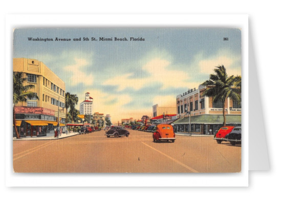 Miami Beach, Floirda, Washington Avenue and 5th Street