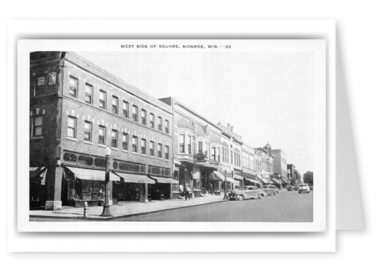 Monroe, Wisconsin, west side of square