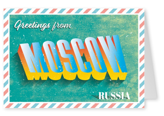 Retro Postkarte Moskau, Russland