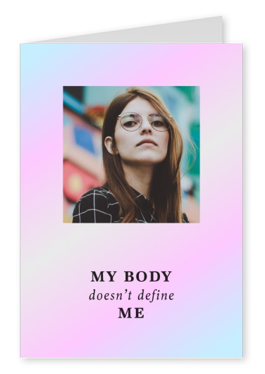 My body doesn't define me pinker Grund