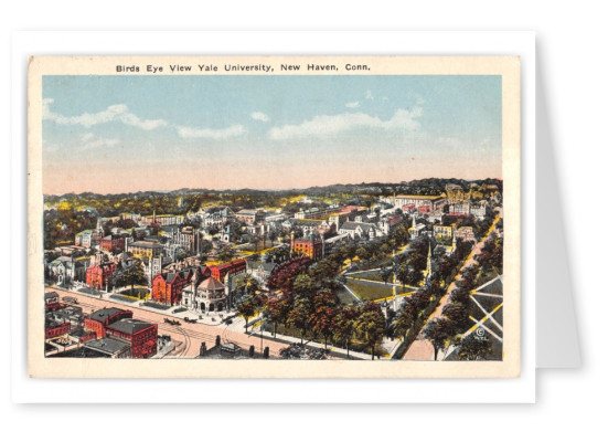 New Haven, Connecticut, Birds-eye of Yale University