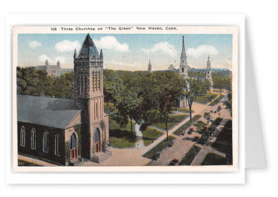 New Haven, Connecticut, Three Churches on The GReen