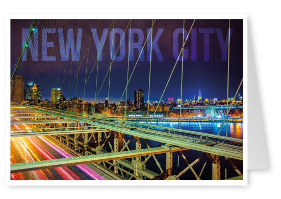 New York Foto Brooklyn Bridge nachts