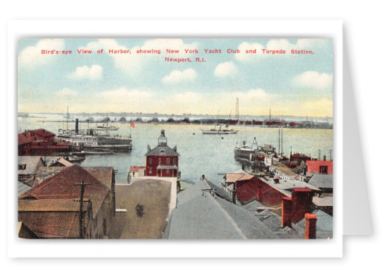 Newport, Rhode Island, Birds-eye view of Harbor