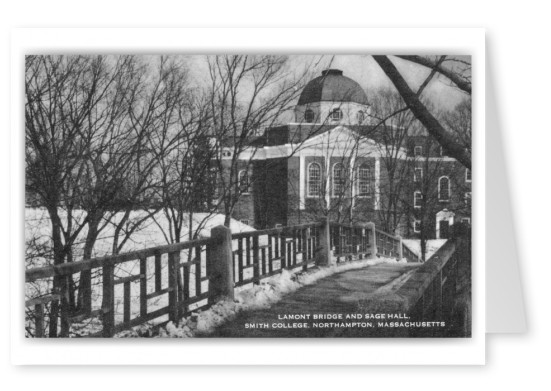 Northampton, Massachusetts, Lamomt Bridge and Sage Hall, Smith College