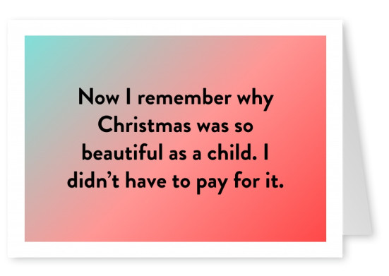 Now I remember why Christmas was so beautiful as a child.