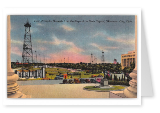 Oklahoma City Oklahoma Capitol Grounds from the Steps of the Capitol