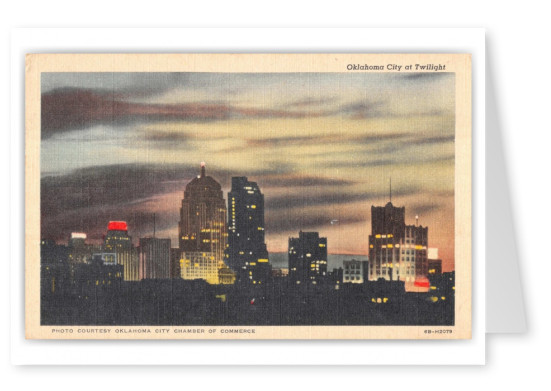 Oklahoma City, Oklahoma, skyline in twilight