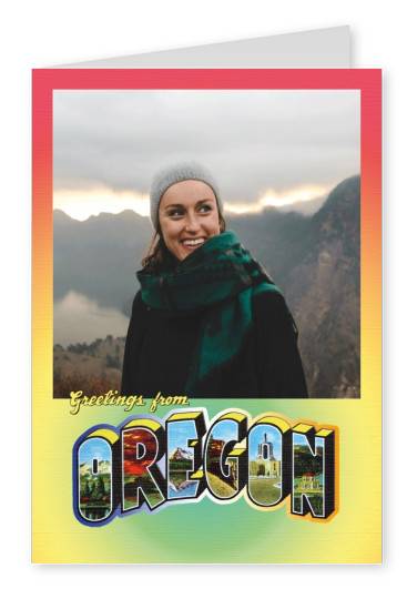Vintage Grußkarte Large Letter Postcard Site greetings from Oregon