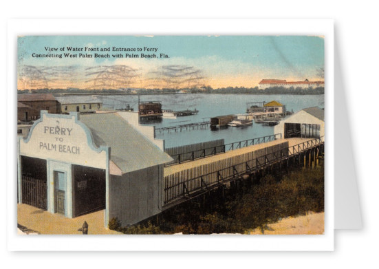 Palm Beach, Florida, view of Water Front and Ferry Entrance