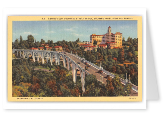 Pasadena, California, Arroyo Seco showing Hotel Vista Del Arroyo