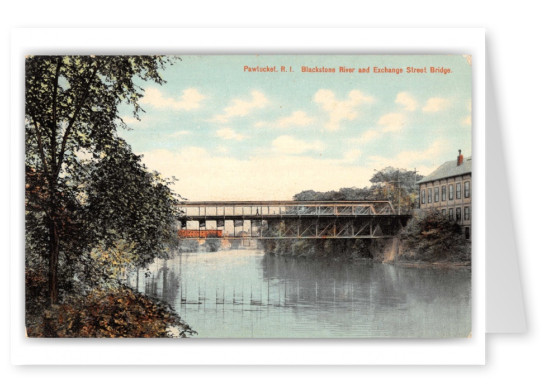 Pawtucket, Rhode Island, Blackstone River and Exchange Street bridge