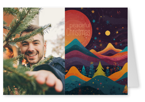 Postkarte Peaceful Christmas