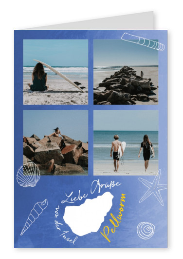 Postkarte Liebe Grüße von der Insel Pellworm
