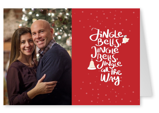 Personalisierbare Weihnachtskarte mit Jingle Bells Nachricht