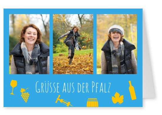 Meridian Design Postkarte Grüsse aus der Pfalz