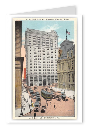 Philadelphia Pennsylvania City Hall Square Showing Widener Bldg