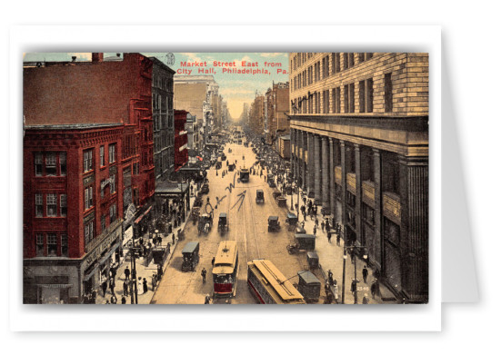 Philadelphia, Pennsylvania, Market Street east from City Hall