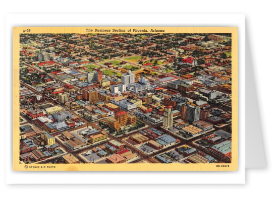 Phoenix Arizona Business Section Aerial View