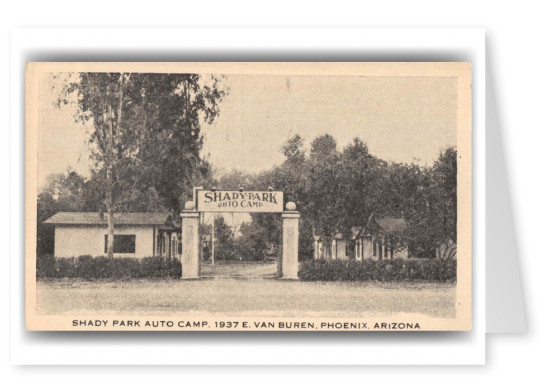 Phoenix Arizona Shady Park Auto Camp