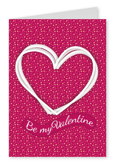 pinke valentinstag postkarte be my valentines