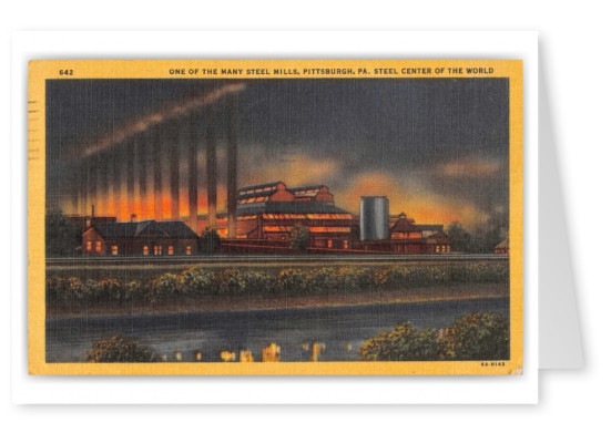 Pittsburgh, Pennsylvanian, Steel Mill at night
