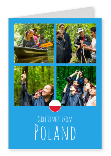 Postkarte Greetings from Poland