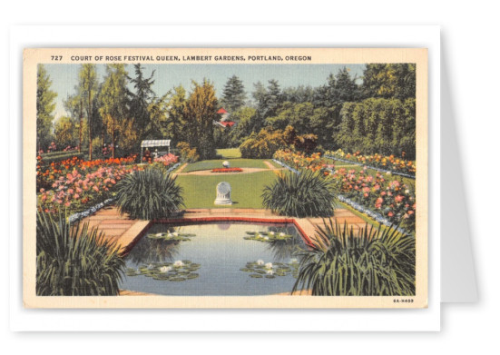Portland Oregon Court of Rose Festival Queen Vintage Grußkarten 🗺 📷